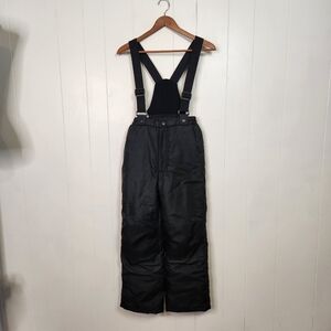 Psg Kids Snow Pants Overalls Removable Bib Snowpants Boys Girls Size 8 Black